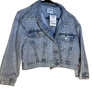 Cisono Women’s Cropped Light Wash Denim Jean Jacket - Size S (New with Tags)